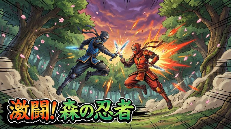 萝莉岛原创动作视频 - 忍者森林激战